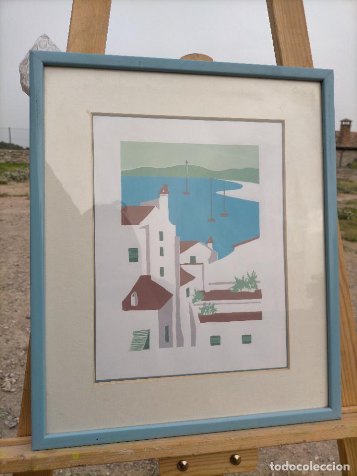 Otros objetos de arte: Cuadro pintado y enmarcado de edificios de la ciudad o provincia de Tarragona - Foto 3