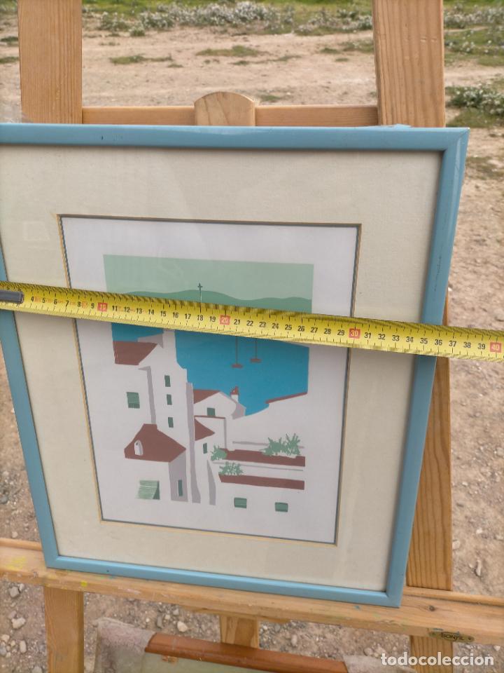 Otros objetos de arte: Cuadro pintado y enmarcado de edificios de la ciudad o provincia de Tarragona - Foto 5