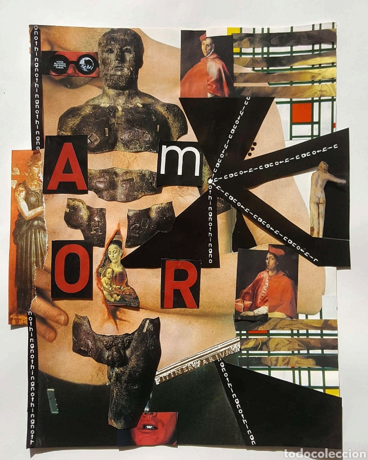 Otros objetos de arte: Amor. Not. Collage hecho a mano. Indalecio - Foto 1