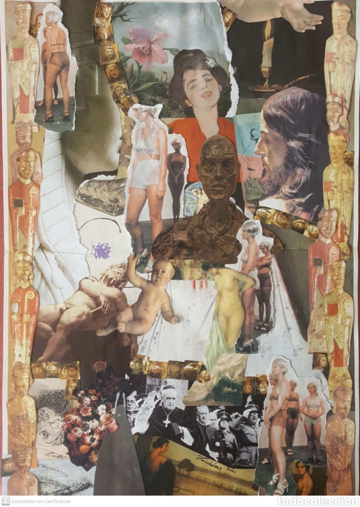 Otros objetos de arte: Collage. Los murci&eacute;lagos tienen algo que decir. - Foto 1