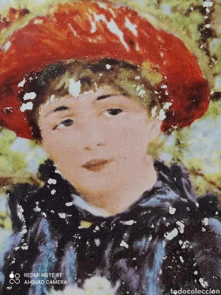 Otros objetos de arte: En la terraza Pierre-Auguste Renoir placa esmaltada - Foto 2