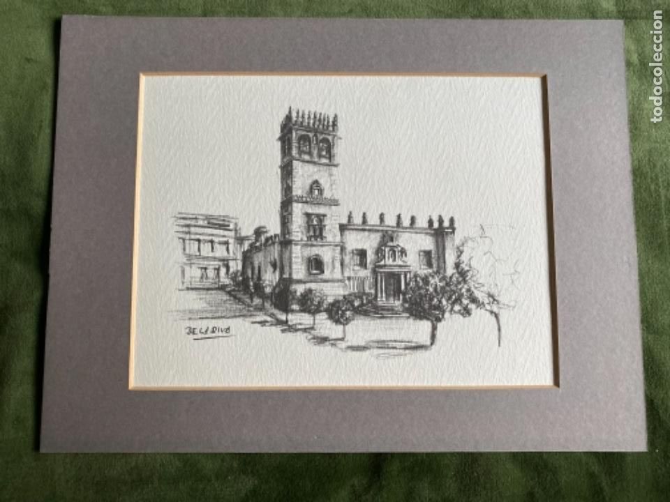 Otros objetos de arte: LAMINA BADAJOZ CATEDRAL DE LA RIVA - Foto 1