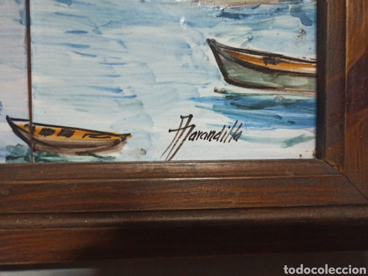 Otros objetos de arte: Vista del Berb&eacute;s, Vigo. Galicia. - Foto 3