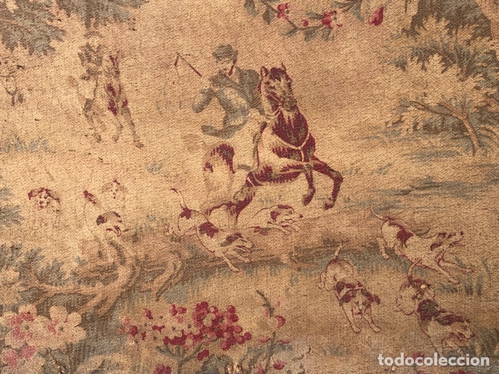 Otros objetos de arte: TAPIZ ESCENA DE CAZA INGLESA - Foto 2