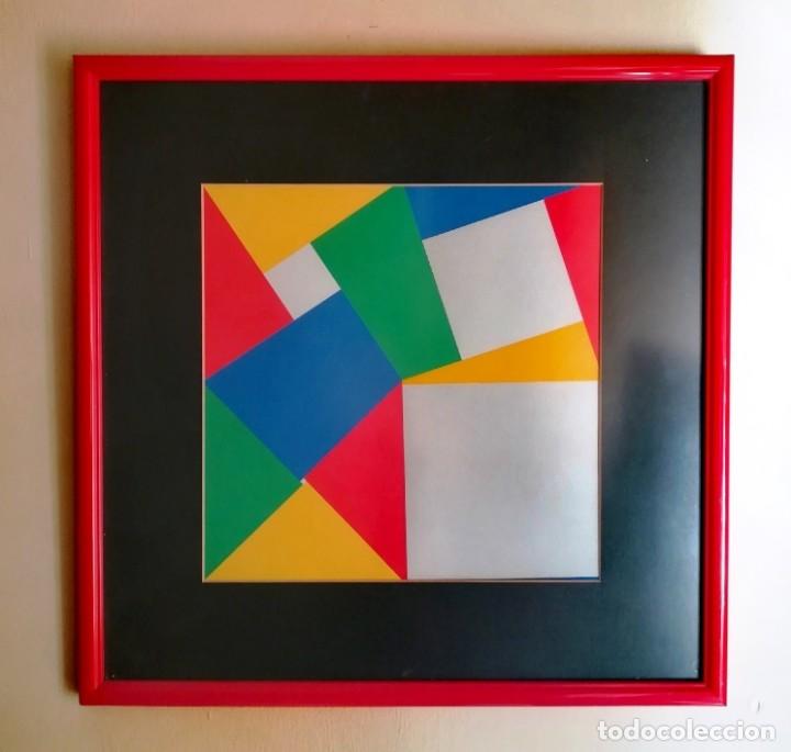 Otros objetos de arte: CUADRO ABSTRACTO COLOR ENMARCADO 41 x 41 cms - Foto 1