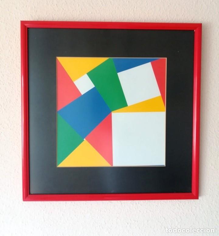 Otros objetos de arte: CUADRO ABSTRACTO COLOR ENMARCADO 41 x 41 cms - Foto 2