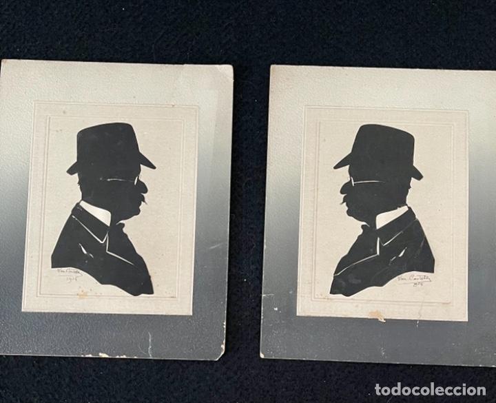 Otros objetos de arte: DOS SILUETAS - VAN . CASTELLE - 1905 - Foto 2