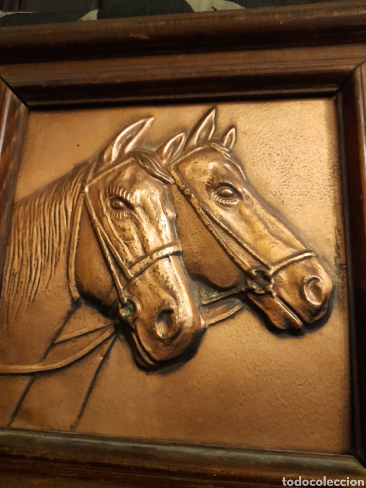 Otros objetos de arte: Antiguo cuadro troquelado en cobre - Foto 2