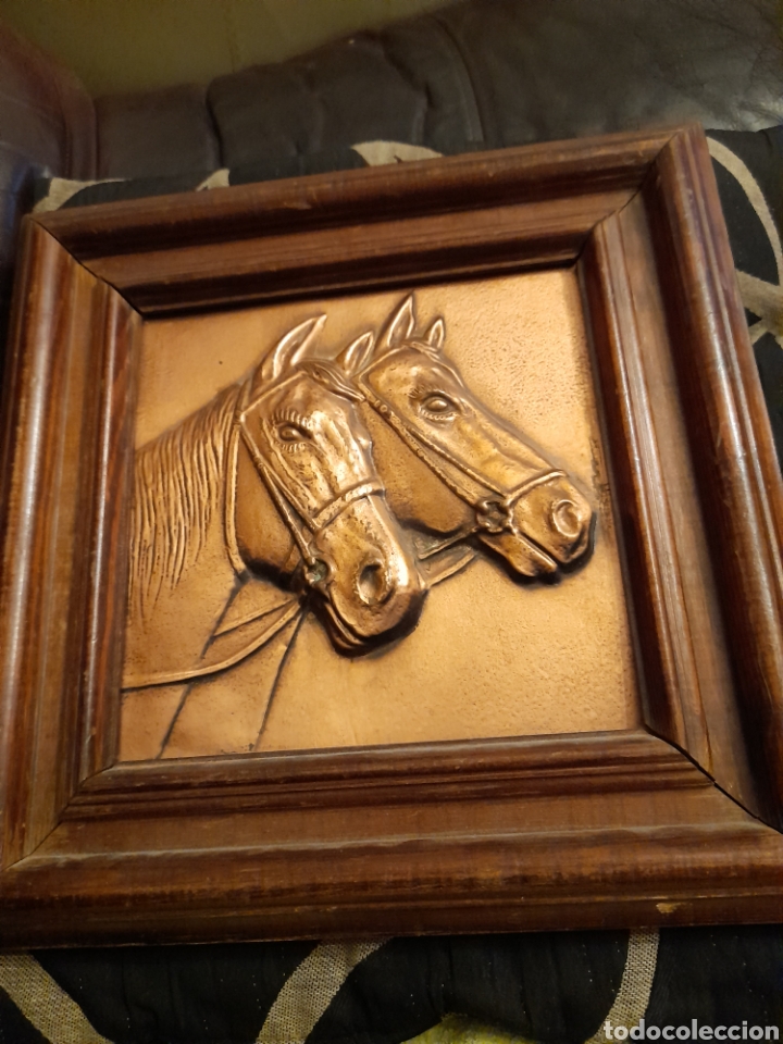 Otros objetos de arte: Antiguo cuadro troquelado en cobre - Foto 1