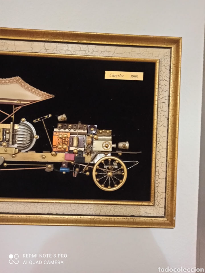 Otros objetos de arte: Cuadro Chrysler 1908 de piezas de R&aacute;dio - Foto 3