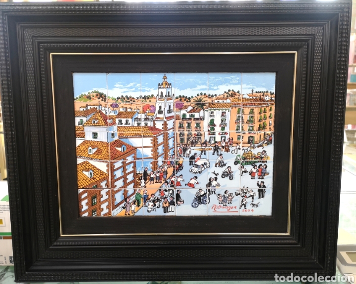Otros objetos de arte: Cuadro Rittwagen M&aacute;laga azulejos - Foto 1