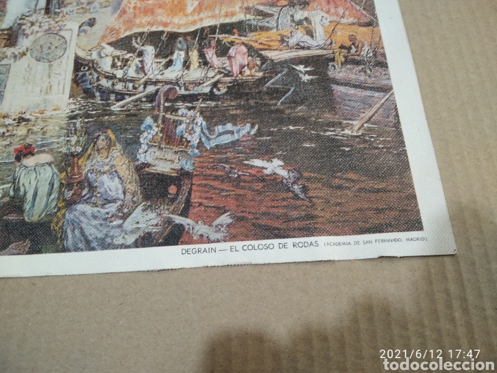 Otros objetos de arte: Cuadro DEGRAIN. EL COLOSO DE RODAS - Foto 4