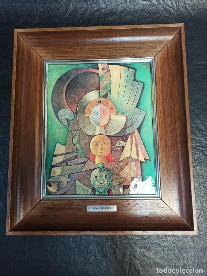 Otros objetos de arte: Juan Cabanas. Enmarcado en madera. Polysmalt. AR - Foto 1