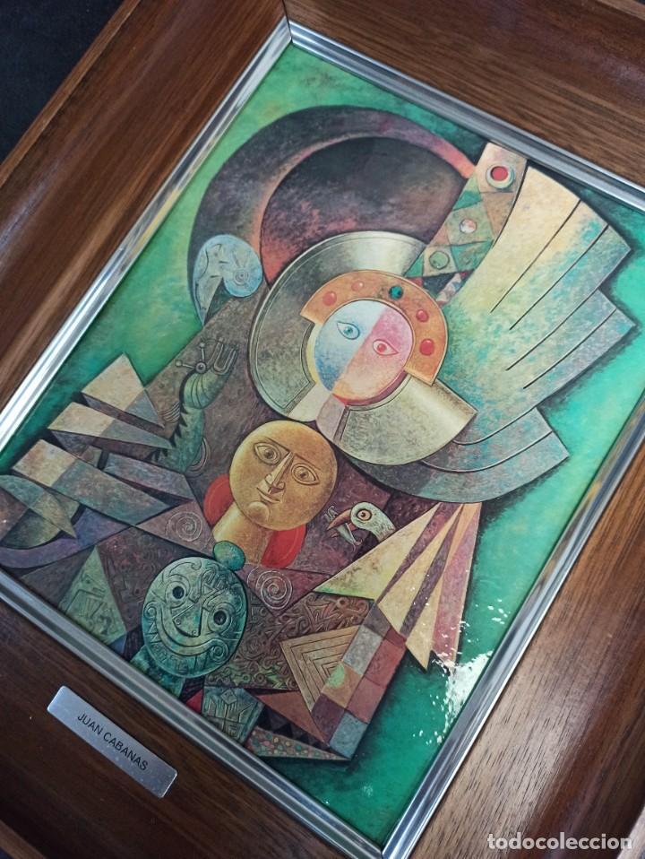 Otros objetos de arte: Juan Cabanas. Enmarcado en madera. Polysmalt. AR - Foto 3