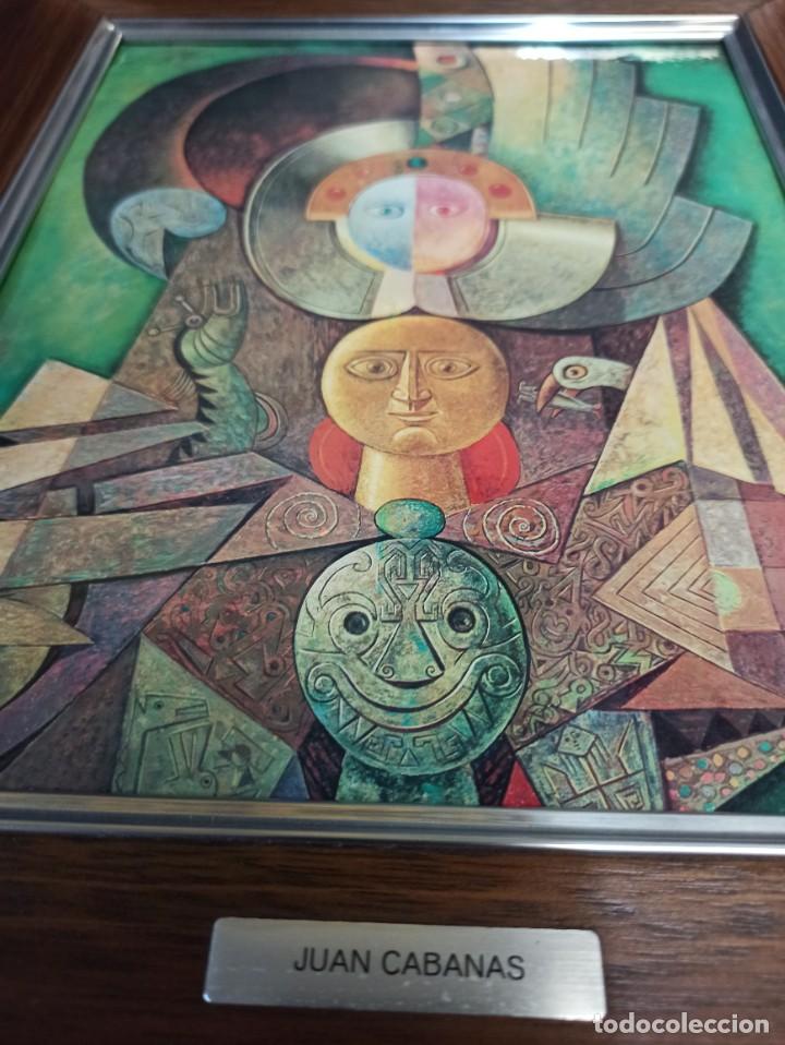 Otros objetos de arte: Juan Cabanas. Enmarcado en madera. Polysmalt. AR - Foto 5