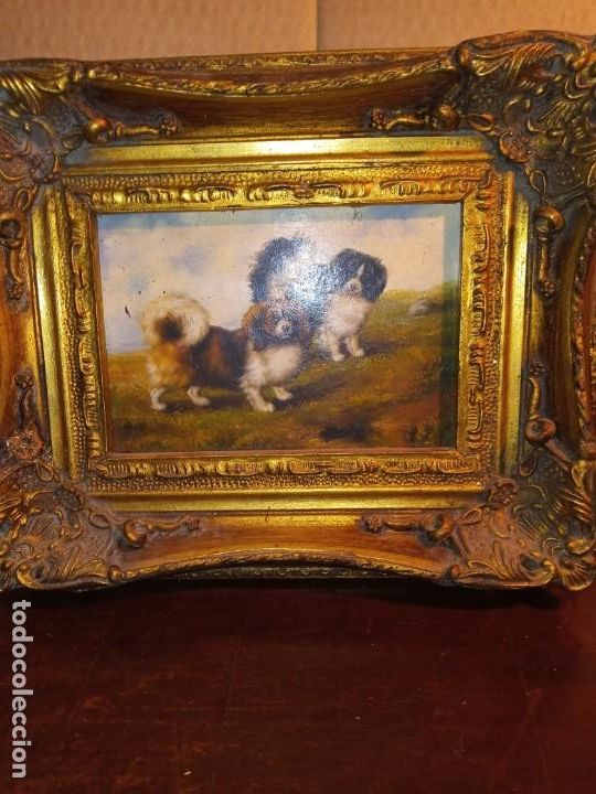 Otros objetos de arte: CUADRO / MARCO - DOGGIES . - Foto 1
