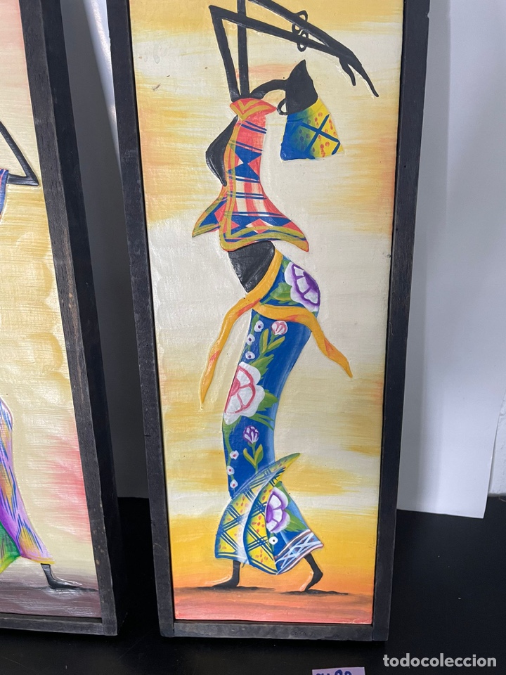 Otros objetos de arte: Lote de cuadros africanos - Foto 2