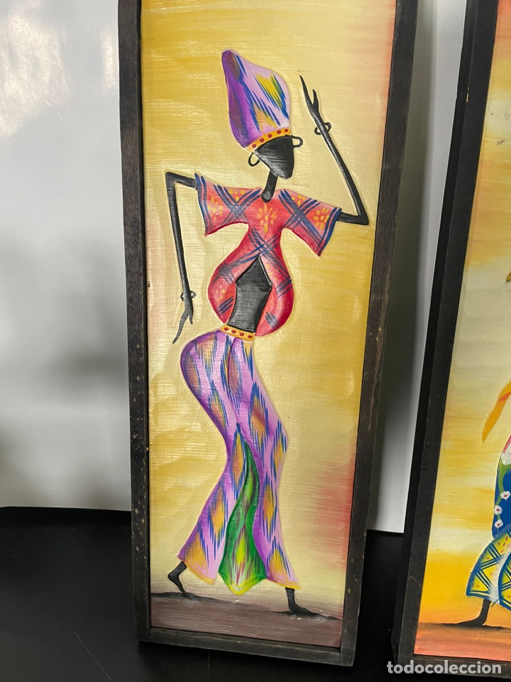 Otros objetos de arte: Lote de cuadros africanos - Foto 3