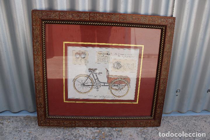 Otros objetos de arte: cuadro lamina triciclo antiguo - Foto 6
