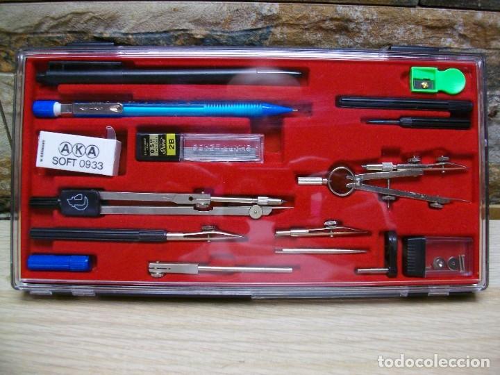 Otros objetos de arte: JUEGO COMPASES Y ACCESORIOS (16 PIEZAS) NUEVO - Foto 1