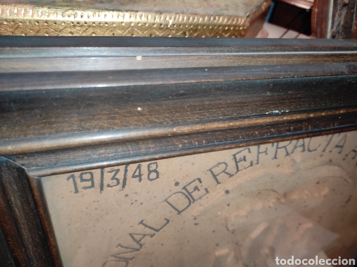 Otros objetos de arte: Cuadro Obsequio del Personal de Refracta a su Director 1948 - Valencia - - Foto 5