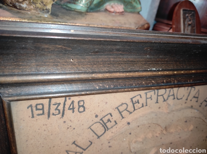 Otros objetos de arte: Cuadro Obsequio del Personal de Refracta a su Director 1948 - Valencia - - Foto 6