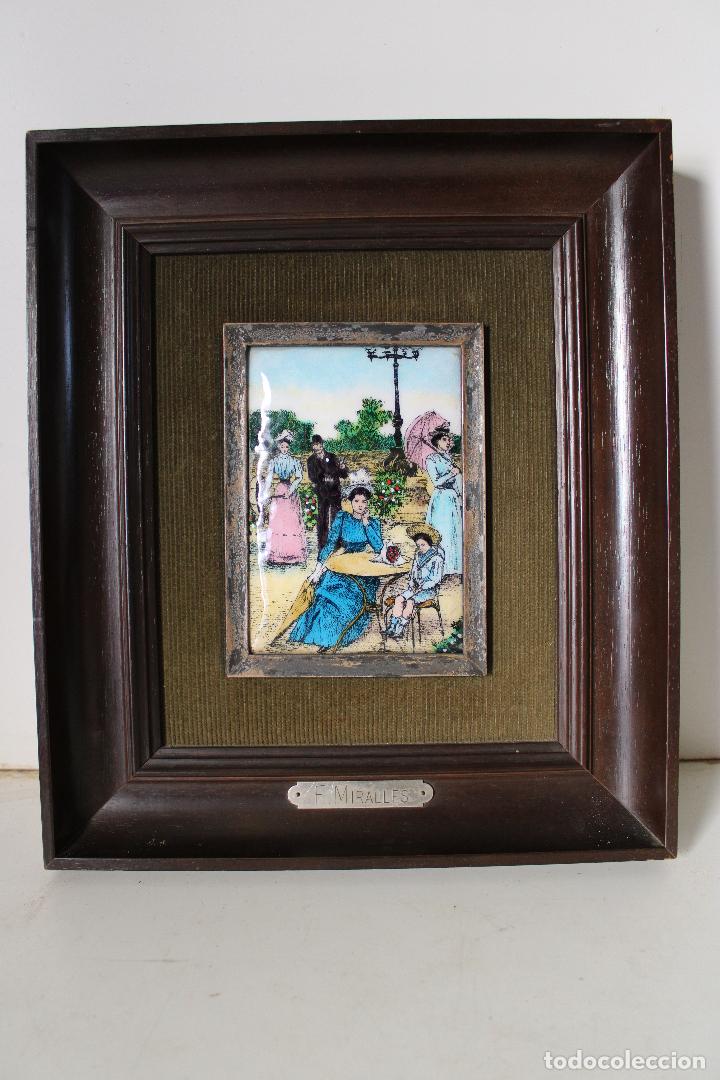 Otros objetos de arte: cuadro aporcelanado con placa f miralles - Foto 2