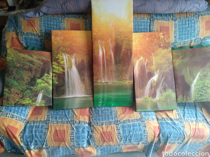 Otros objetos de arte: cuadro bosque catarata - Foto 1