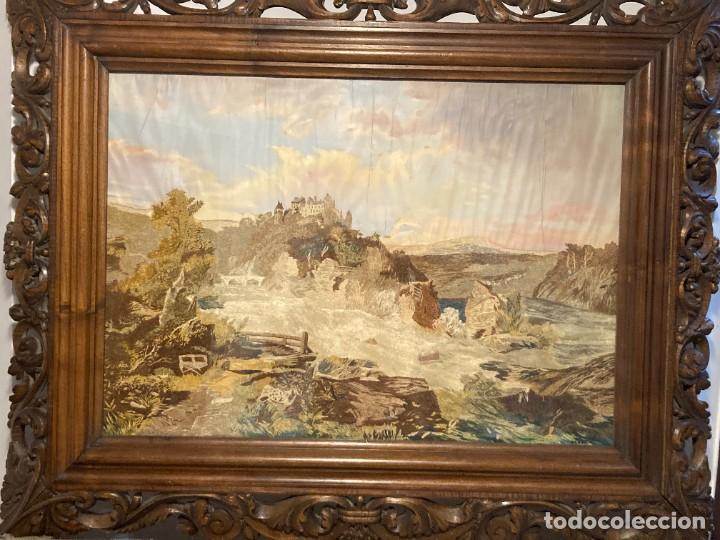 Otros objetos de arte: Paisaje con tejido antiguo - Foto 2