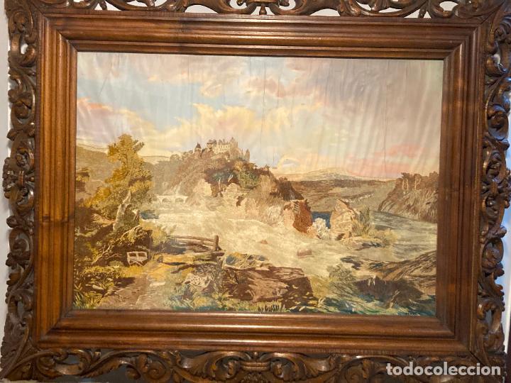 Otros objetos de arte: Paisaje con tejido antiguo - Foto 1
