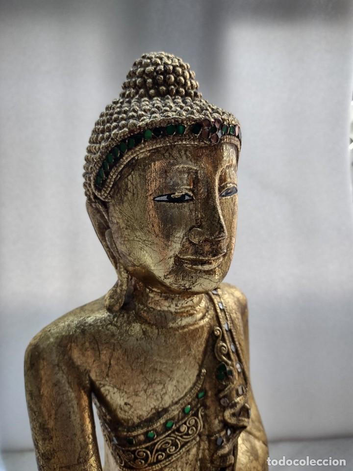 Otros objetos de arte: buda mandalay madera dorada - Foto 2
