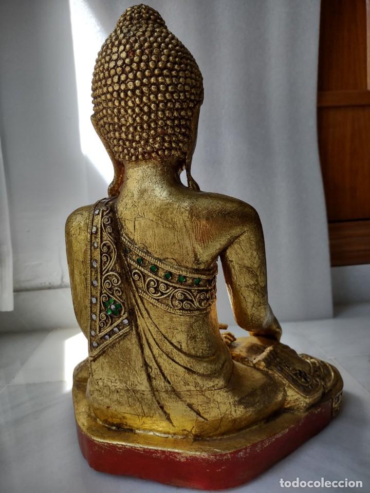 Otros objetos de arte: buda mandalay madera dorada - Foto 3