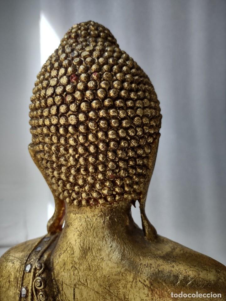 Otros objetos de arte: buda mandalay madera dorada - Foto 4