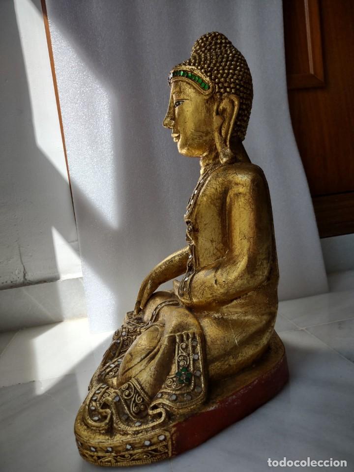 Otros objetos de arte: buda mandalay madera dorada - Foto 5