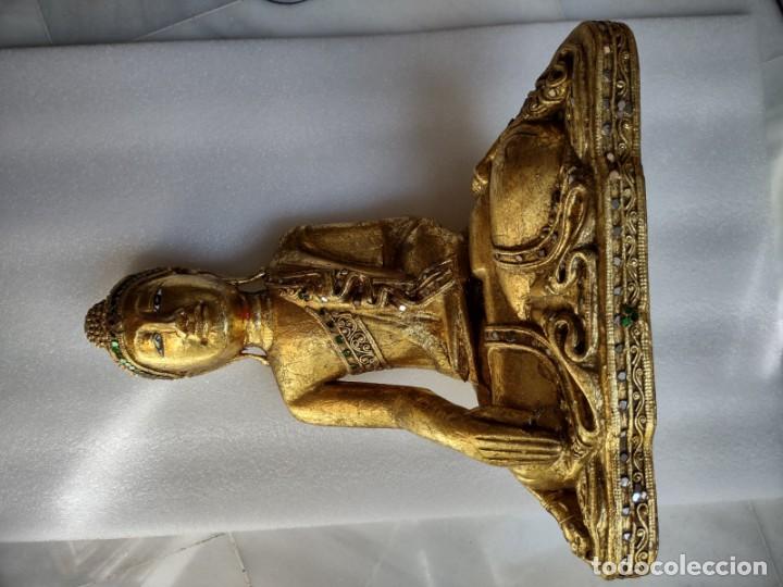 Otros objetos de arte: buda mandalay madera dorada - Foto 7