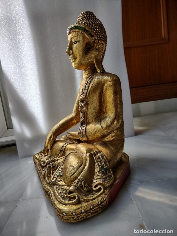 Otros objetos de arte: buda mandalay madera dorada - Foto 11