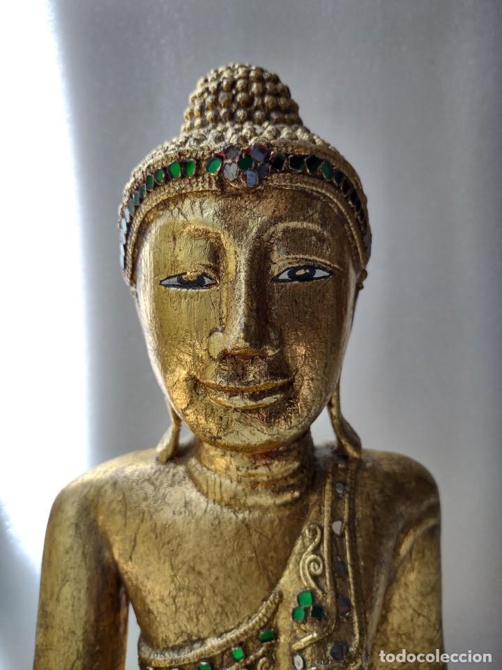 Otros objetos de arte: buda mandalay madera dorada - Foto 13
