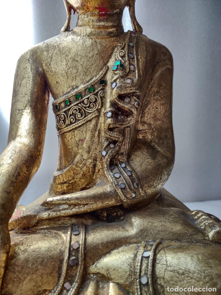 Otros objetos de arte: buda mandalay madera dorada - Foto 14