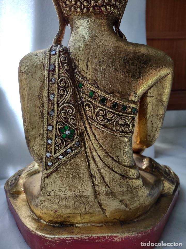Otros objetos de arte: buda mandalay madera dorada - Foto 15