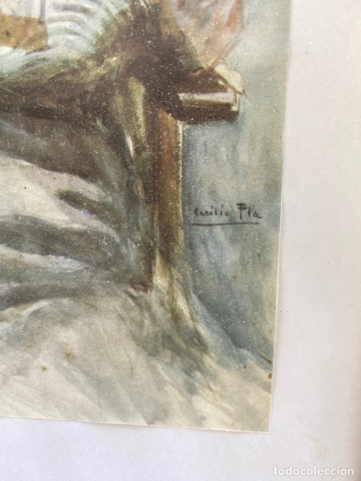 Otros objetos de arte: Recorte imagen enmarcada Cecilio Pla - Foto 2