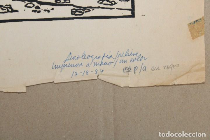Otros objetos de arte: RAMON OLIVERA. LINOLEOGRAFIA - Foto 3