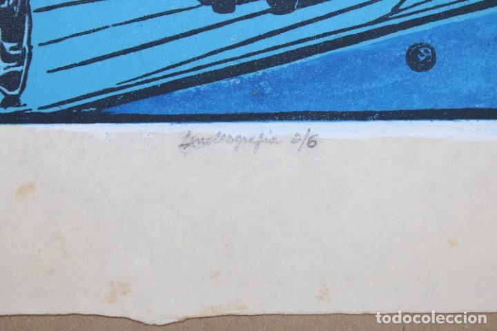 Otros objetos de arte: RAMON OLIVERA. LINOLEOGRAFIA CON TIRAJE 2/6. - Foto 3