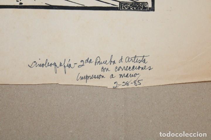 Otros objetos de arte: RAMON OLIVERA. LINOLEOGRAFIA CON TIRAJE P/A. - Foto 5