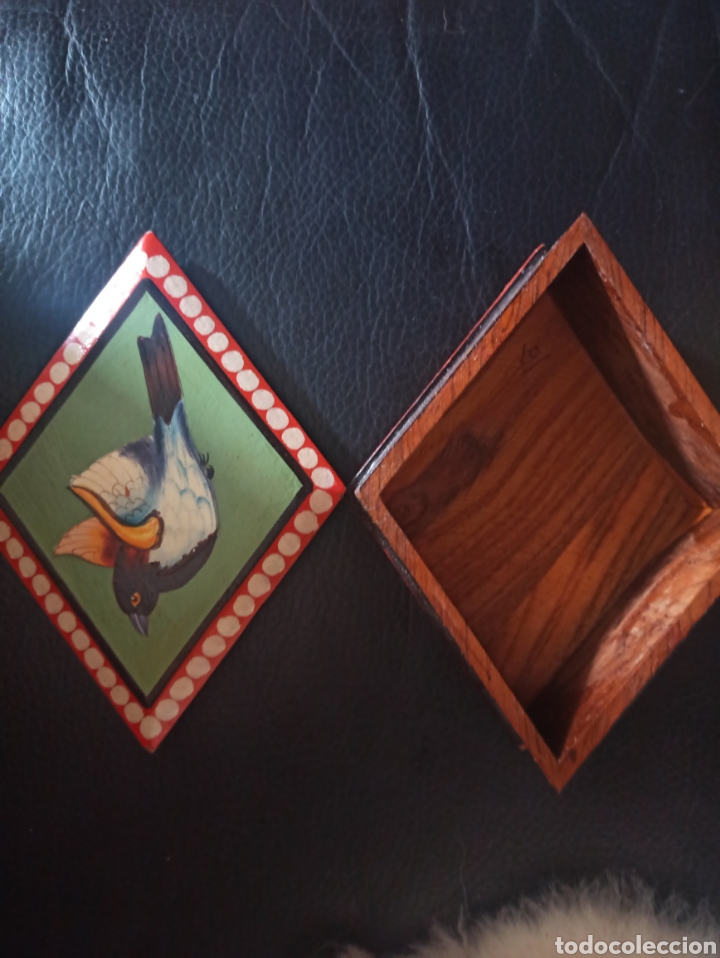 Otros objetos de arte: preciosas cajas de madera (3)pintadas a mano apilables. - Foto 6