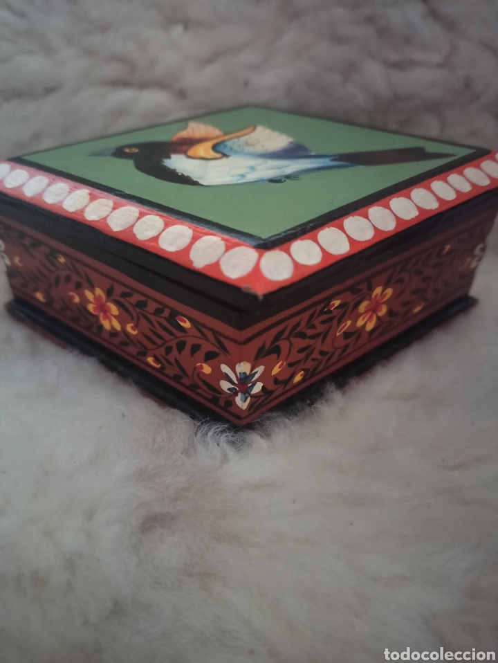 Otros objetos de arte: preciosas cajas de madera (3)pintadas a mano apilables. - Foto 7