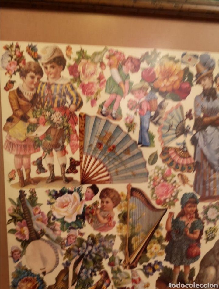 Otros objetos de arte: Collage cromos troquelados - Foto 2