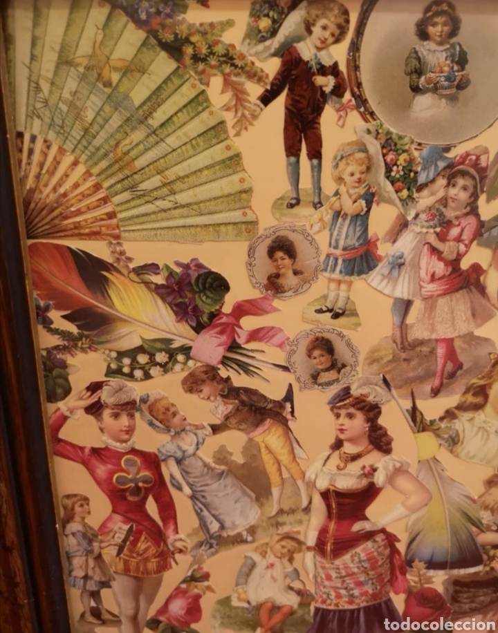 Otros objetos de arte: Collage cromos antiguos - Foto 3