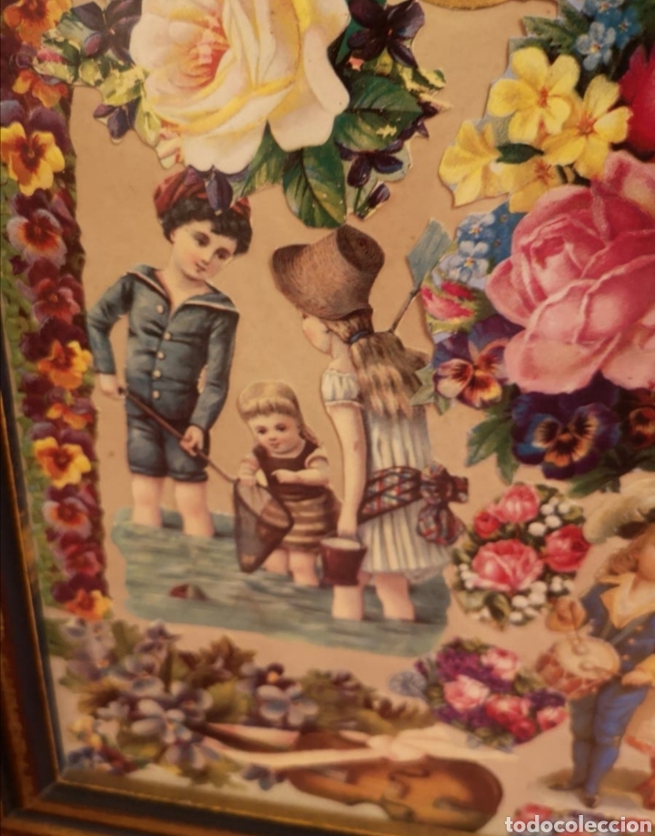 Otros objetos de arte: Cuadro cromos troquelados - Foto 9