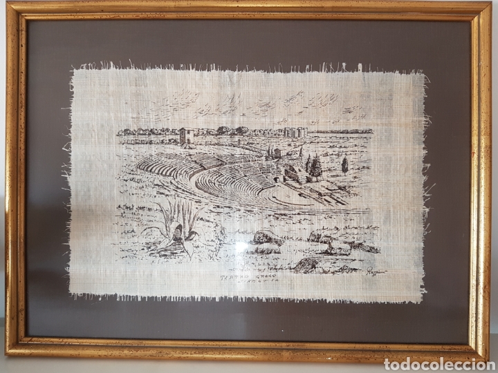 Otros objetos de arte: Papiro &rdquo;Teatro di Siracusa&rdquo; - Foto 3
