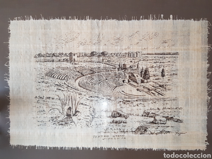Otros objetos de arte: Papiro &rdquo;Teatro di Siracusa&rdquo; - Foto 1
